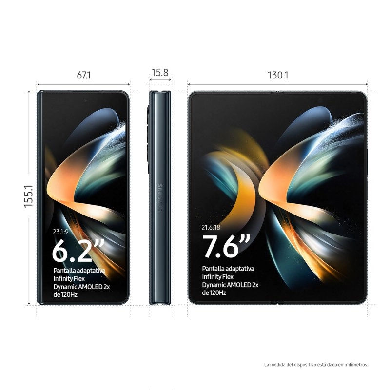 Samsung Galaxy Z Fold4 12/256 GB, Grün, entsperrt + 25-W-Ladegerät