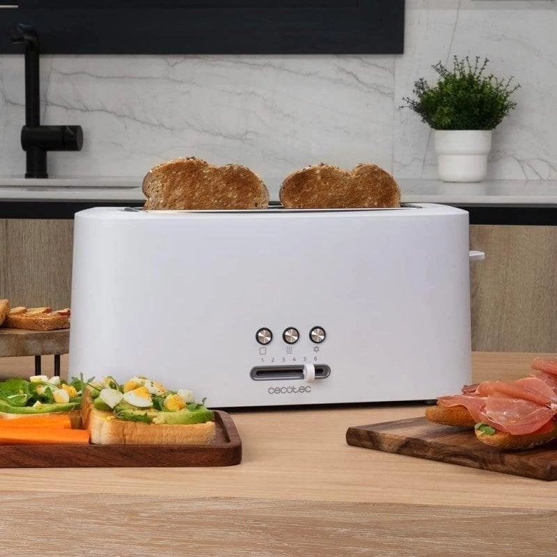 Tostador Cecotec Toast&Taste 10000 Extra White 980W 1 Slot Edelstahl