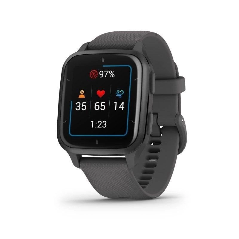 Garmin Venu Sq 2 GPS Bluetooth ANT+ 40mm AMOLED Grau Shadow Gray 5ATM SpO2 Pulsmesser Schlafmonitor