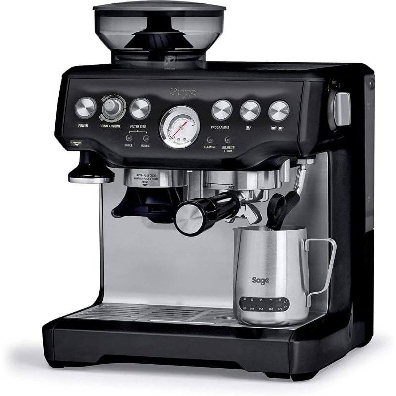 Sage SES875BKS Barista Express Espressomaschine mit Mahlwerk, 15 Riegel