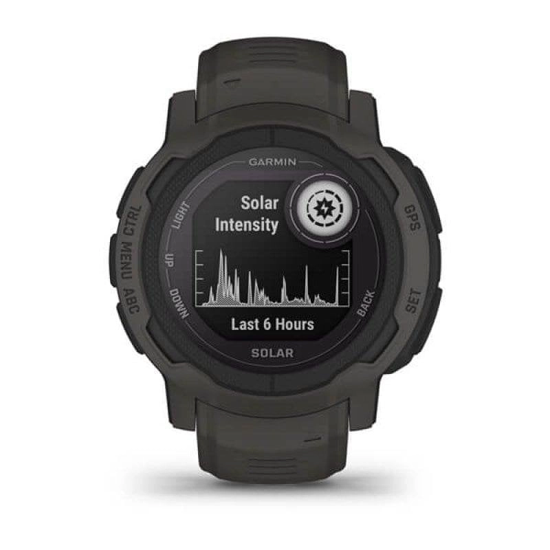 Garmin Instinct 2 Solar GPS Bluetooth 45mm MIP Graphite Unisex Wasserdicht 10ATM SpO2 Pulssensor