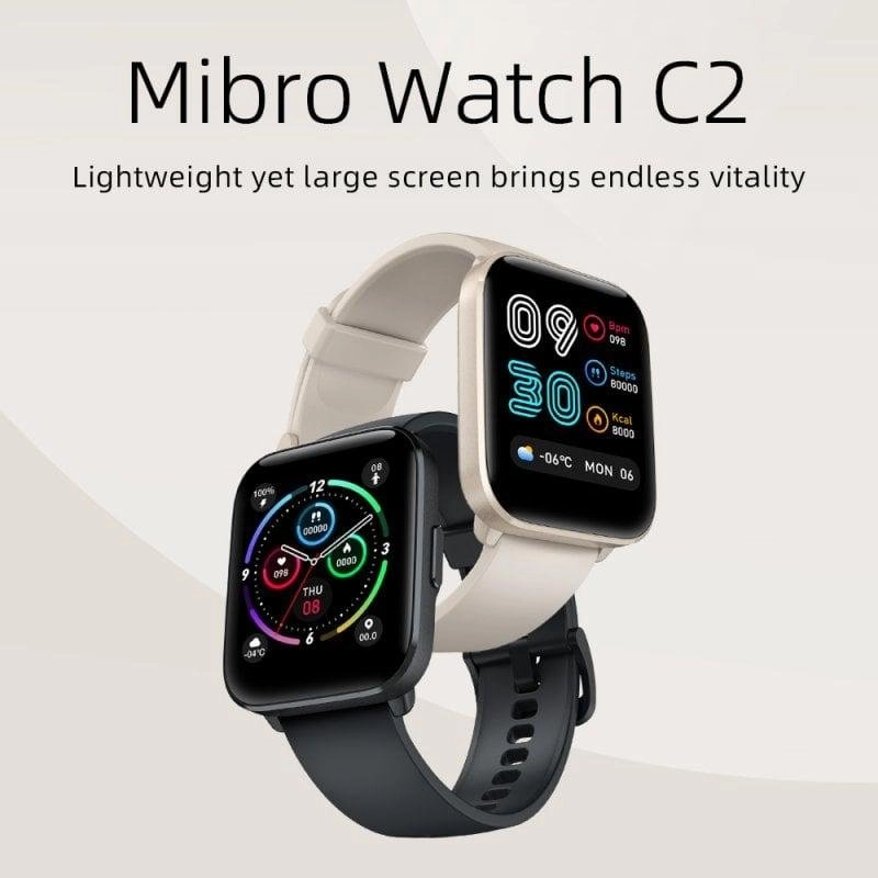 Mibro C2 Bluetooth 47mm AMOLED Schwarz Wasserdicht SpO2 Herzfrequenz Schlaftracking