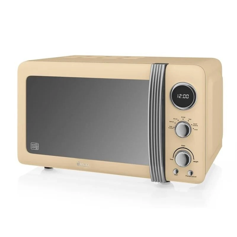 Swan Retro STRP2070CNEU Frühstücksset Wasserkocher Wasser + Toaster + Mikrowelle 800 W Creme