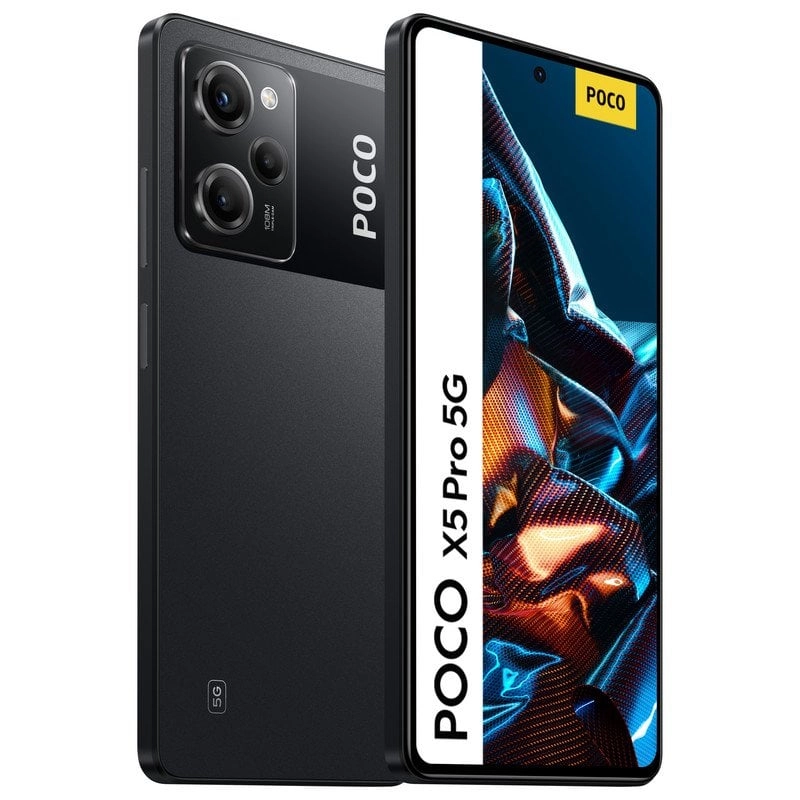 POCO X5 Pro 5G 8/256 GB Schwarz entsperrt + USB-C-auf-Klinkenkabel