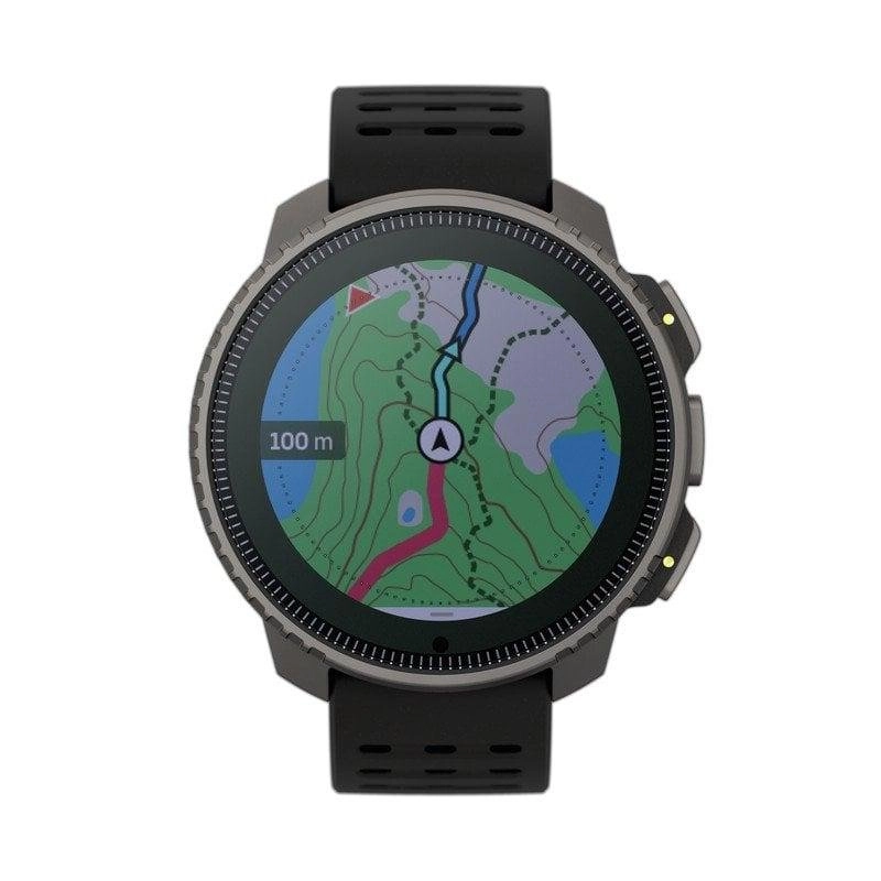 Suunto Vertical Titanium Solar GPS Bluetooth 49mm Matrix Schwarz Große Akkulaufzeit 100m Wasserfest