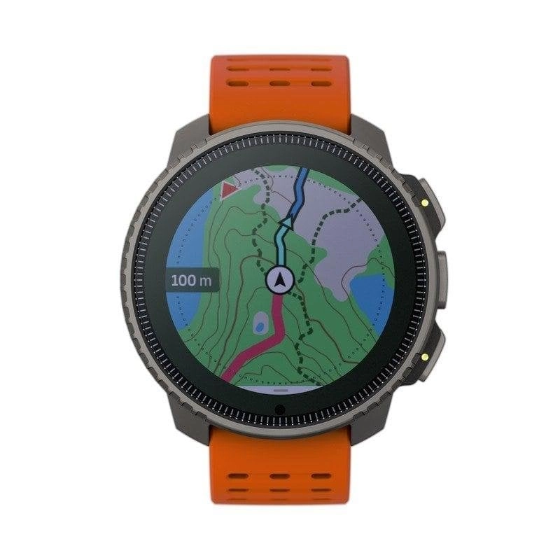 Suunto Vertical GPS Bluetooth 49mm Matrix Titan Saphir Orange S/M Wasserdicht 100m Solarladung