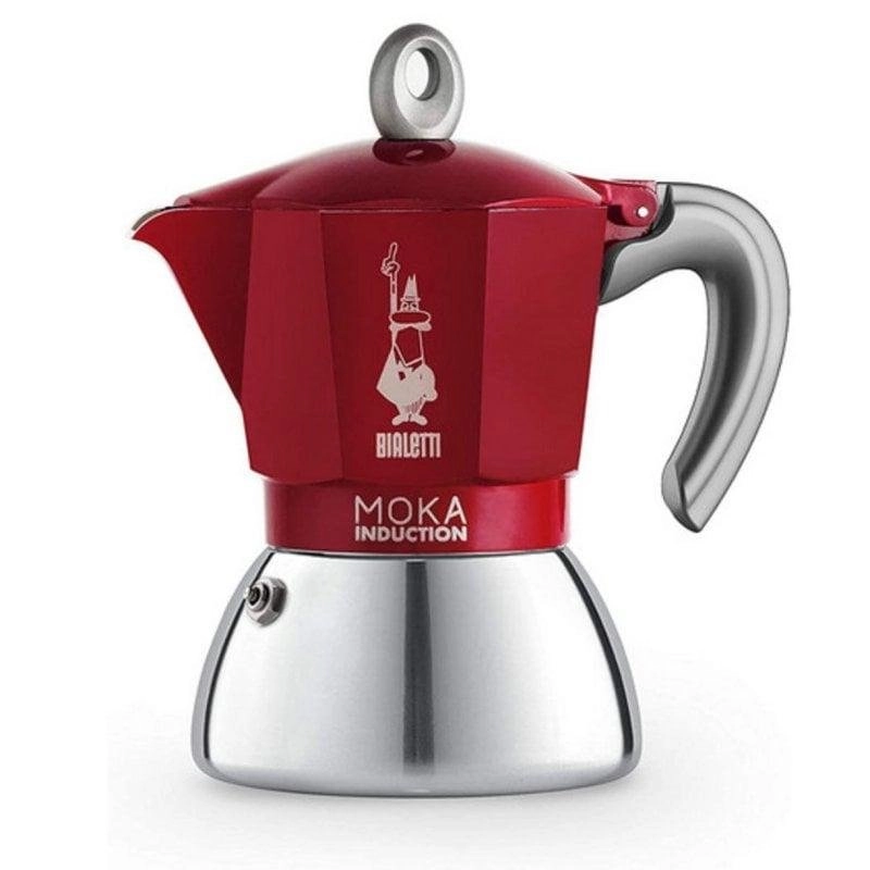 Espressokocher Bialetti Moka Induktion 0,28L 6 Tassen Aluminium/Edelstahl Rot