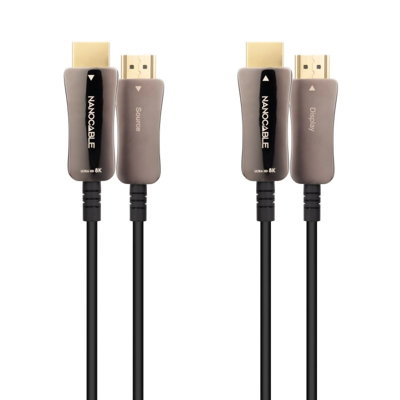 Nanocable HDMI-Kabel 2.1 AOC 8K Stecker/Stecker 15 m Schwarz