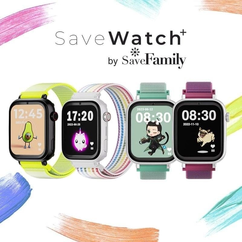 SaveFamily SaveWatch Plus 4G GPS 1.85" FullHD Schwarz IP67 Android Videotelefonie SOS