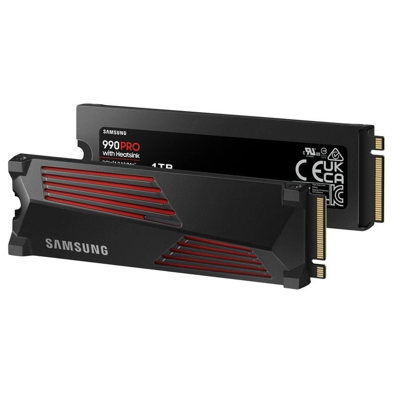 Samsung 990 PRO 1 TB PCIe 4.0 NVMe M.2 SSD mit Kühlkörper