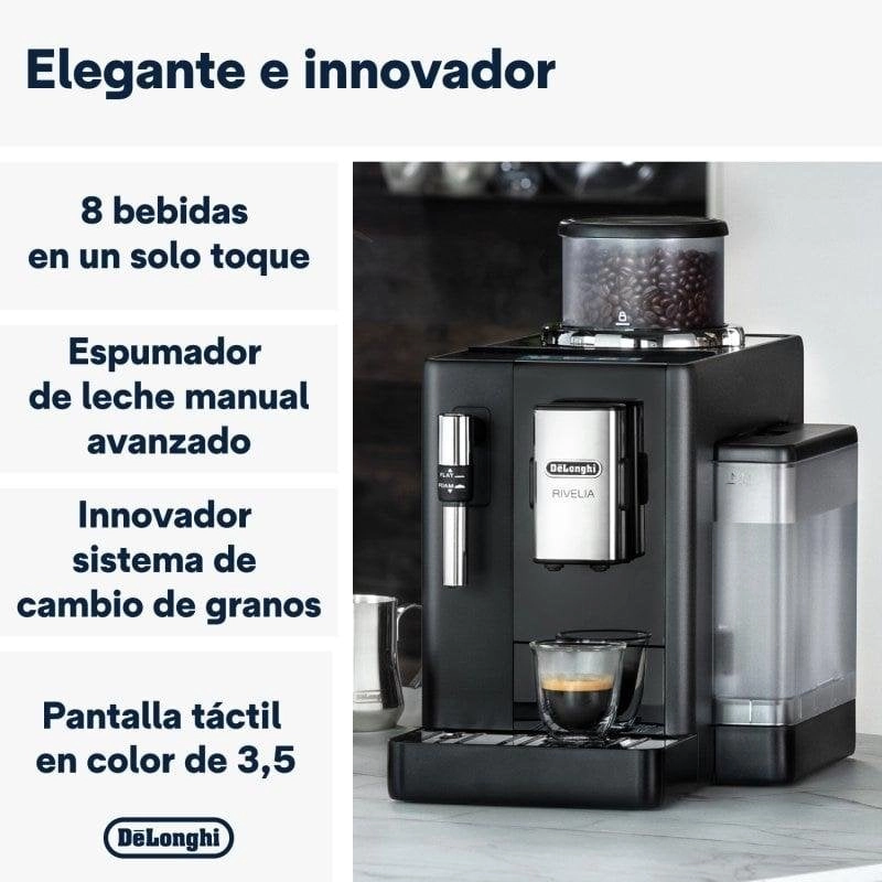 DeLonghi Rivelia Kaffeevollautomat mit Mahlwerk, 19 Riegel, schwarz