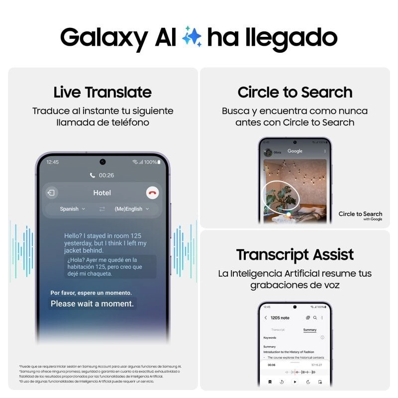 Samsung Galaxy S24 15,8 cm (6.2") Dual-SIM Android 14 5G USB Typ-C 8 GB 128 GB 4000 mAh Grau, Marmorfarbe