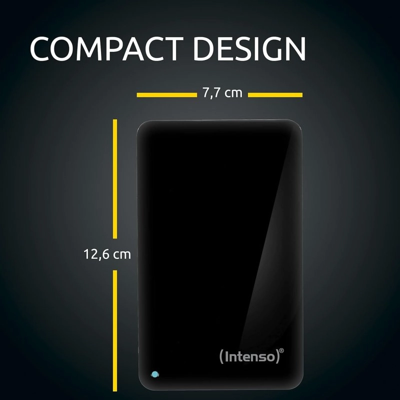 Intenso HDD 5TB USB3 2.5P CON FOLDER Externe Festplatte 5400 RPM 2.5" USB Typ-A 2.0/3.2 Gen 1 (3.1 Gen 1) Schwarz