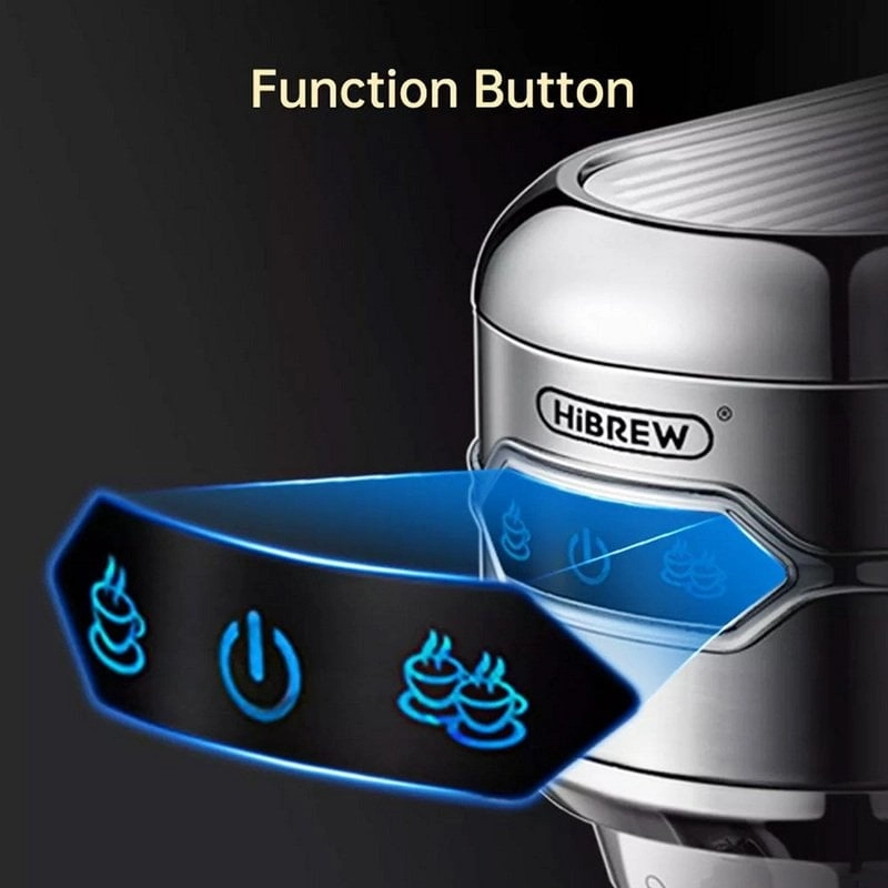 HiBREW H11 Halbautomatische Espressomaschine, 1,1 l, 19 Bar, Silber