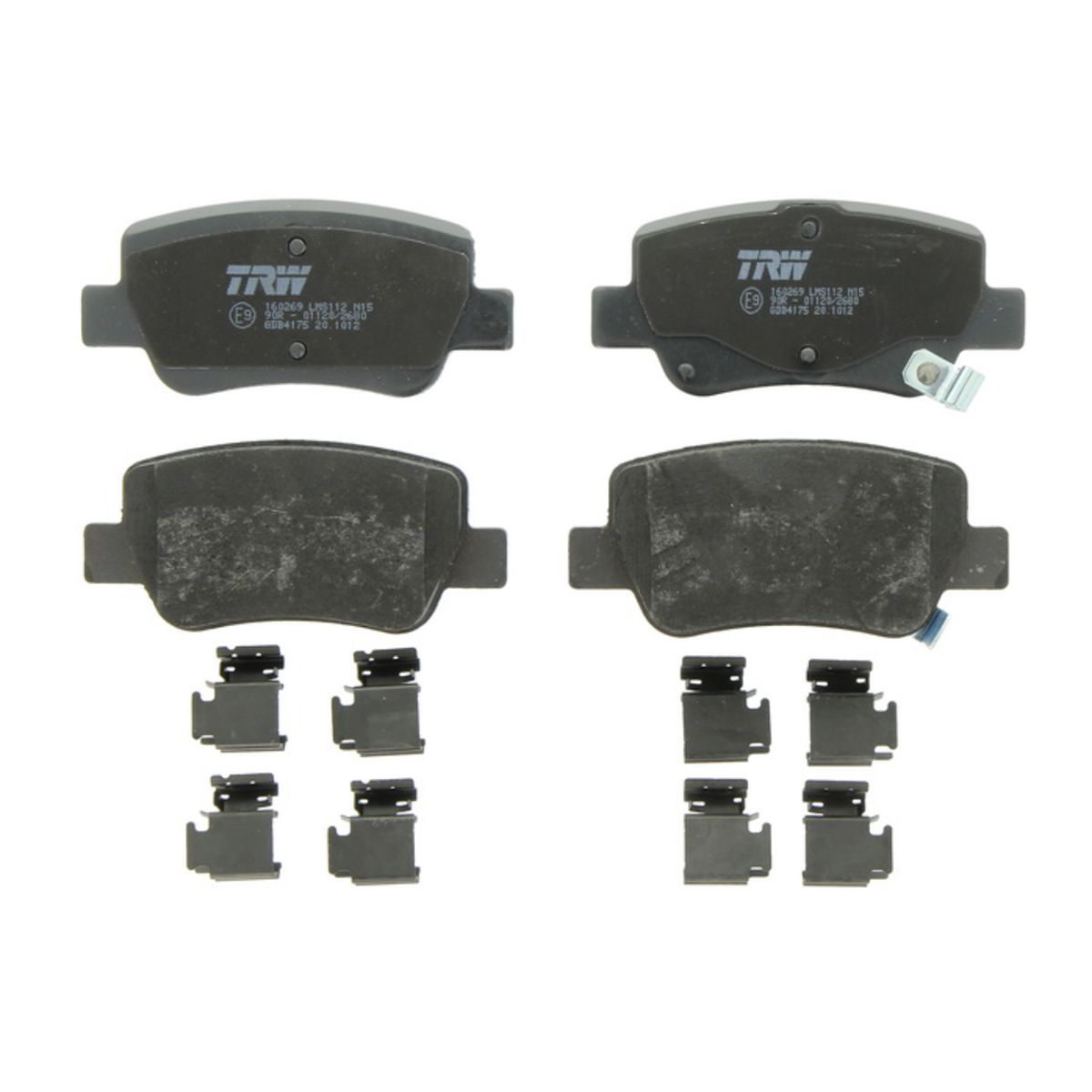 TRW Bremsbelagsatz GDB4175 Bremsbeläge,Bremsklötze TOYOTA,AVENSIS Station Wagon (ZRT27, ADT27),AVENSIS Stufenheck (ZRT27, ADT27)