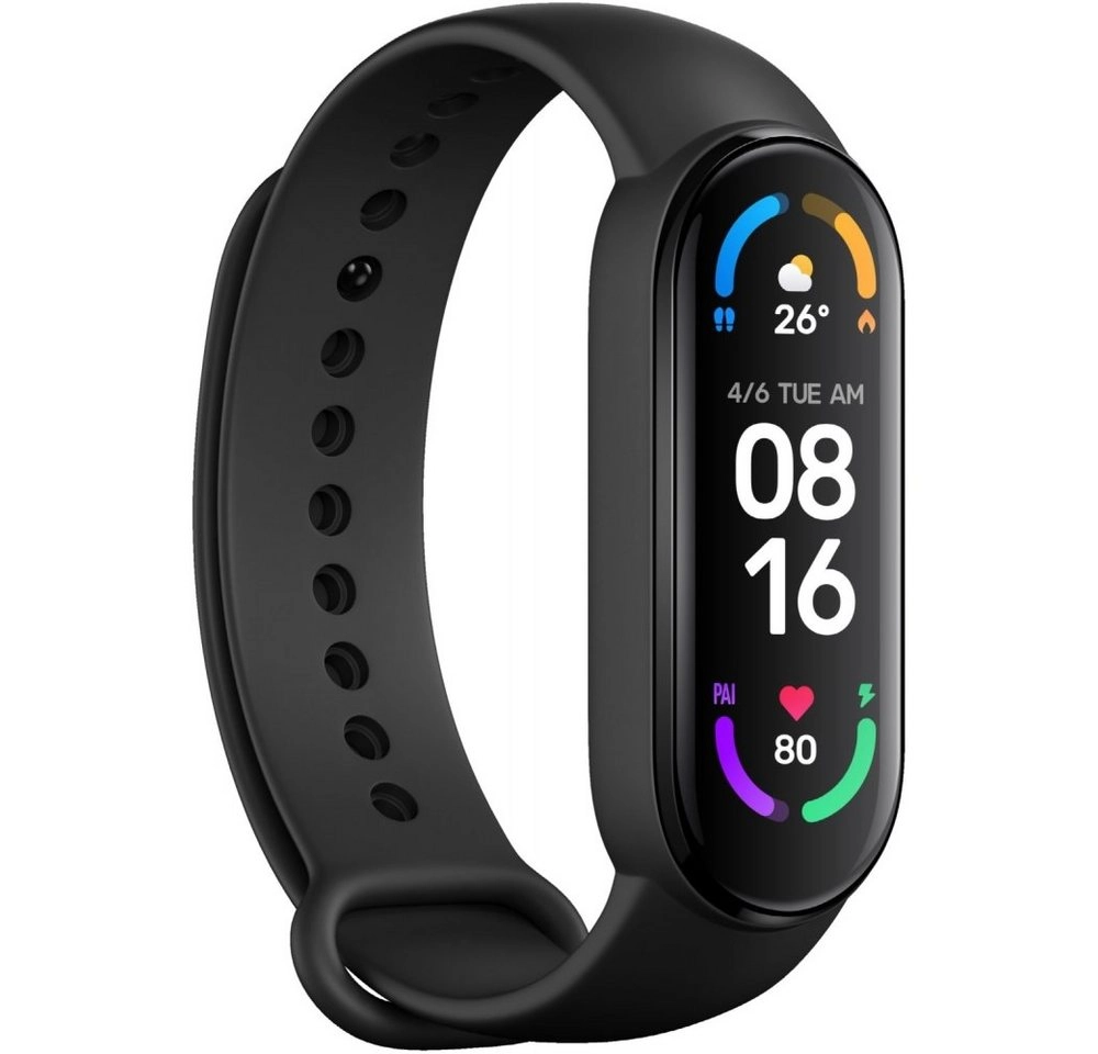 Xiaomi Mi Smart Band 6 Fitness Tracker | Schwarz | AMOLED | Sauerstoffsättigung | Schlafindex | Bluetooth 5.0 | 14 Tage Akku | 50m wasserdicht
