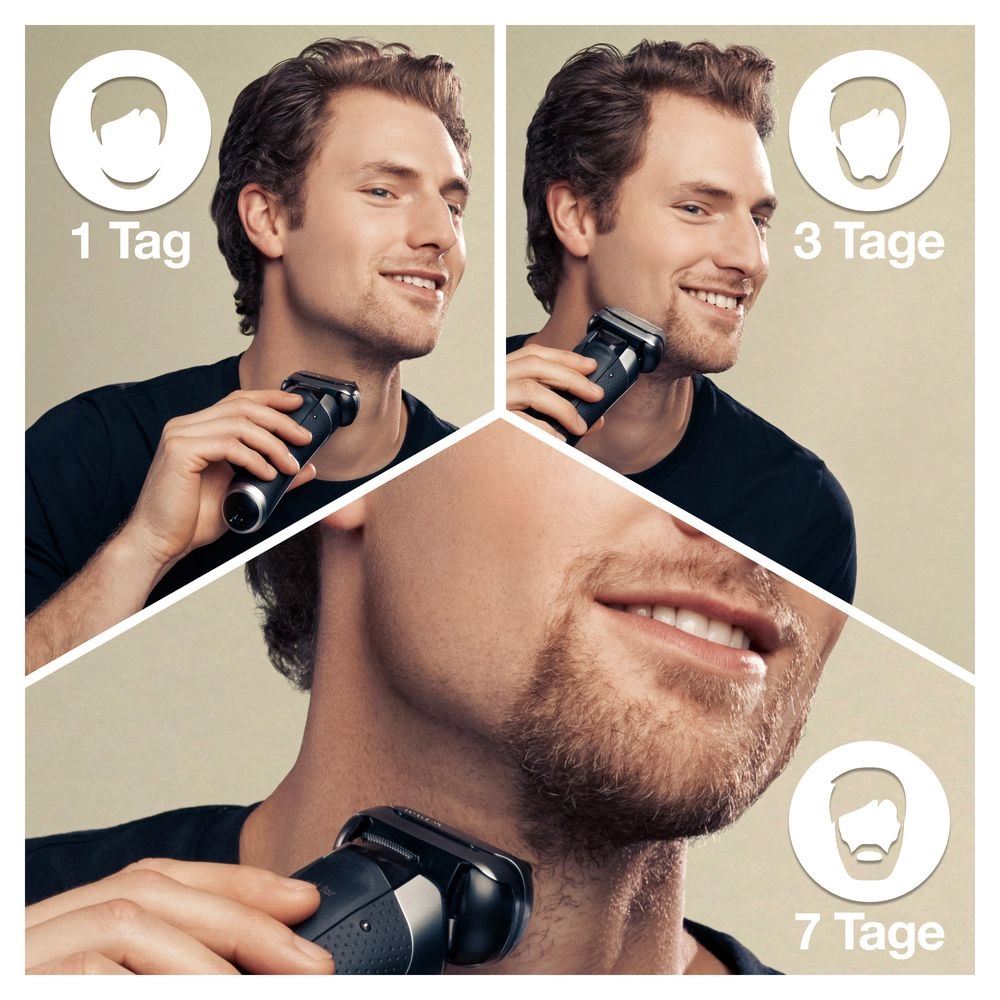 Braun Series 9 9467cc | Rasierer | Nass und Trockenrasierer | Ladestation | Active Quattro Head | Folienschaber | Schwarz, Grau