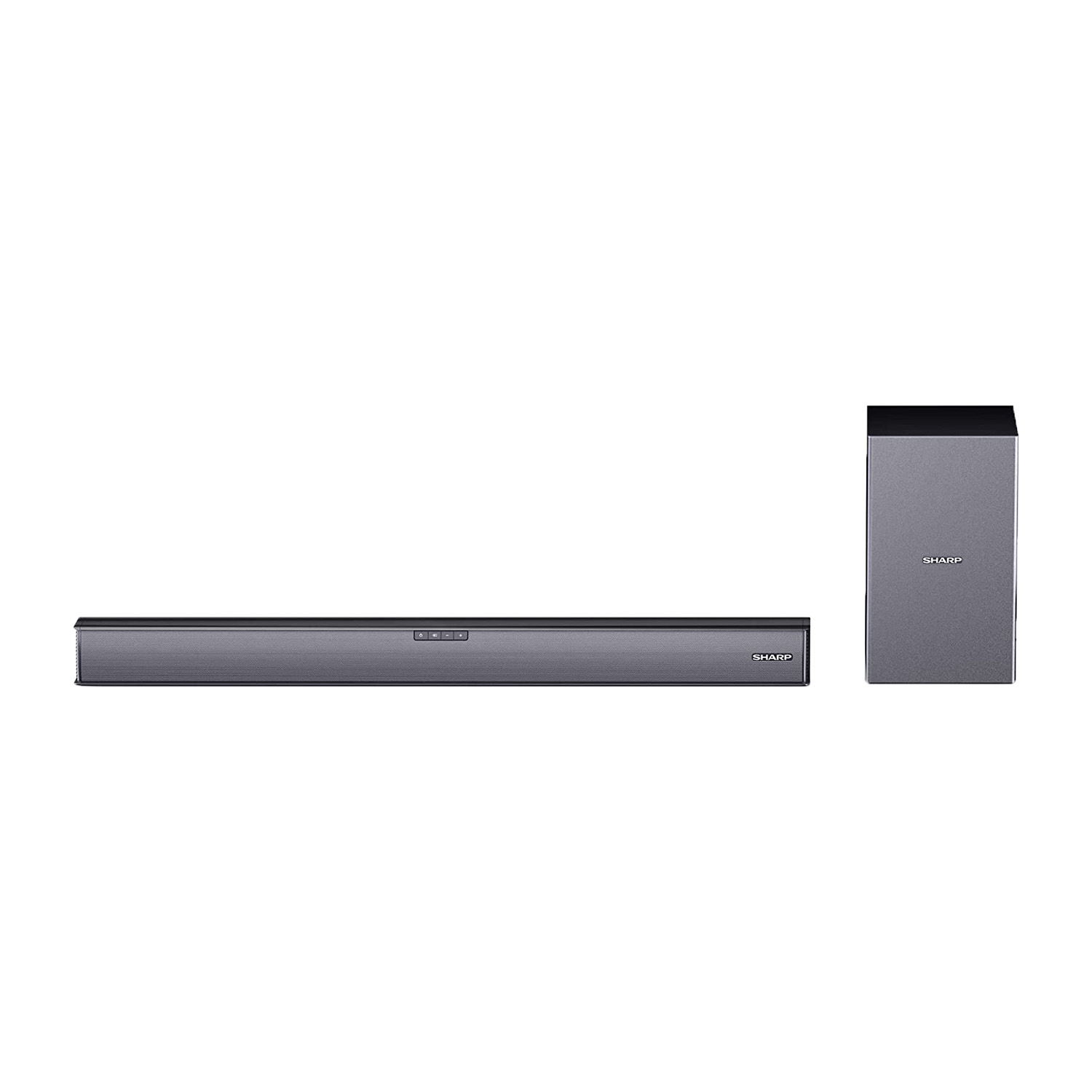 Sharp HT-SBW182 | Soundbar | 160 Watt | Kabelloser Subwoofer | Bluetooth | Equalizer | Wandhalterung | 2.1 System | Schwarz
