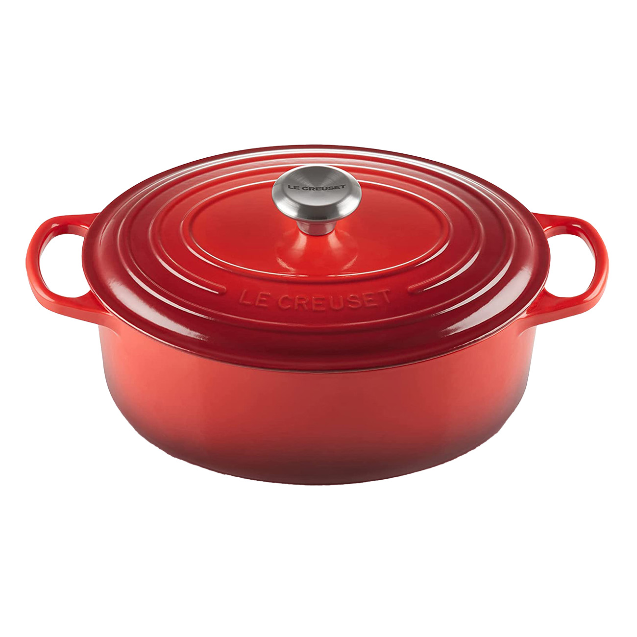 Le Creuset Signature Gusseisen-Bräter mit Deckel Ø 29 cm Kirschrot | hitzebeständiger Deckelknopf (bis 260 °C) | Eisenguss | Spühlmaschinentauglich