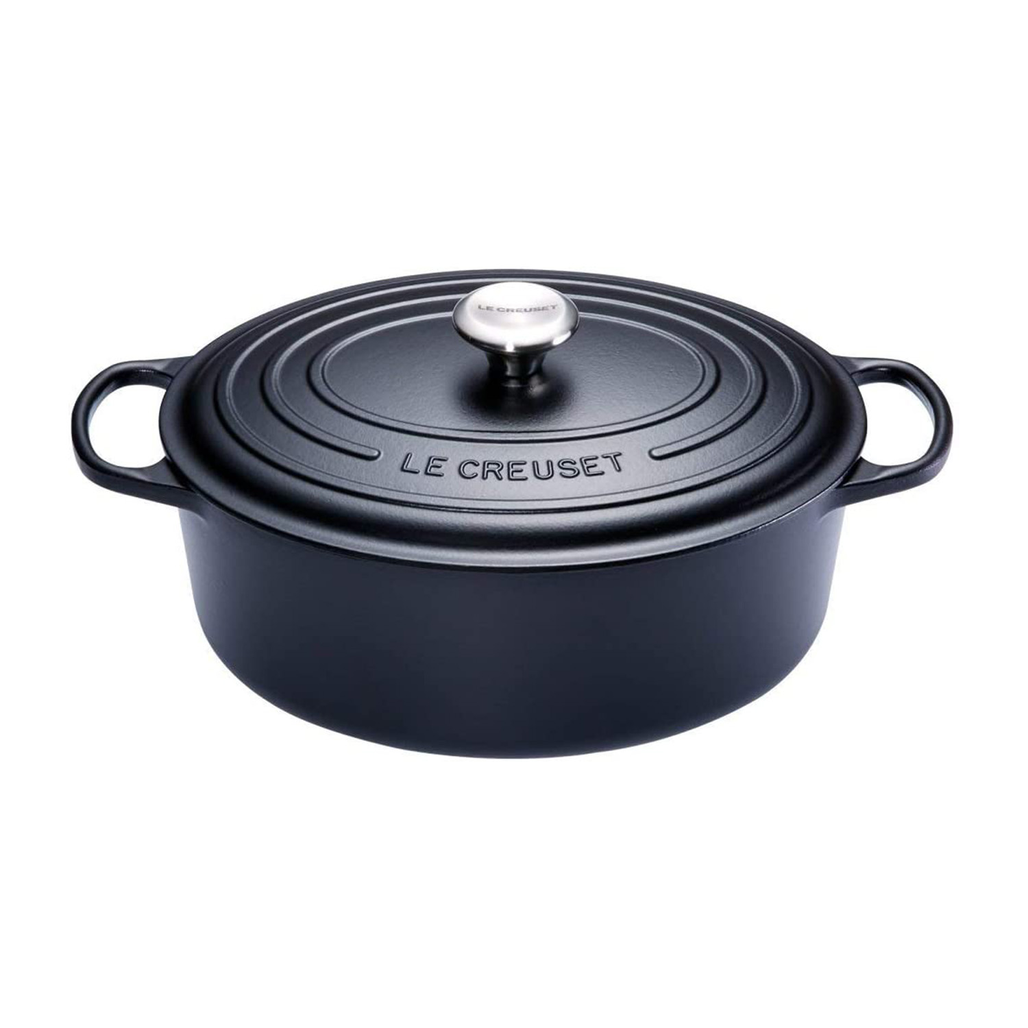  Le Creuset Signature Gusseisen-Bräter mit Deckel 33 cm Schwarz | hitzebeständiger Deckelknopf (bis 260 °C) | Eisenguss | Spühlmaschinentauglich | Feuerfest