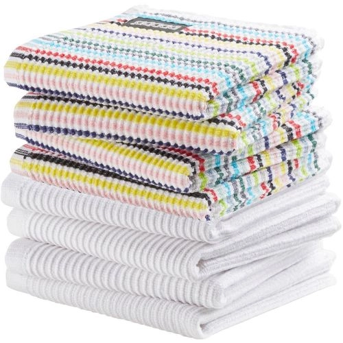 DDDDD Spültuch »Basic/Fun«, (Set, 8-tlg), Combiset : 4x Basic & 4 Fun Multi