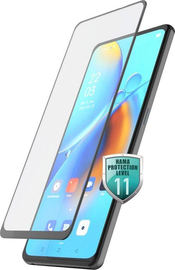 Hama »3D-Full-Screen-Schutzglas für Oppo A74/A94 (5G)/Reno6 Z, Smartphone Schutzglas Schwarz«, Displayschutzglas