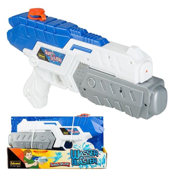 Idena Wasserpistole Blaster 32cm weiß-blau Super-Splash