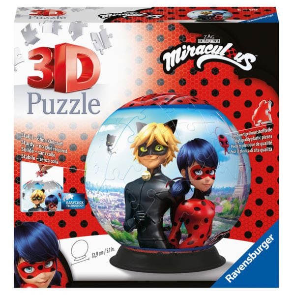 Ravensburger 3D Puzzle-Ball Miraculous 72 Teile