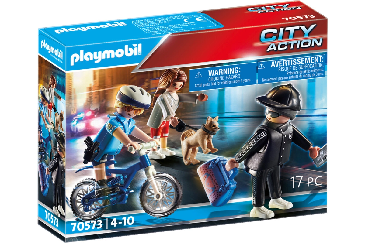 PLAYMOBIL® 70573 Polizei-Fahrrad: Verfolgung des Taschendiebs