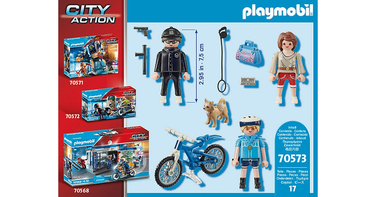 PLAYMOBIL® 70573 Polizei-Fahrrad: Verfolgung des Taschendiebs