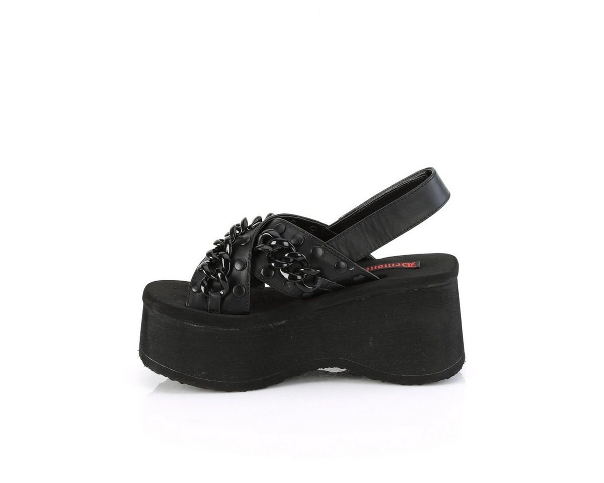 Demonia »FUNN-12 Plateau Sandale - Schwarz mit Steinchen Demonia« High-Heel-Pumps