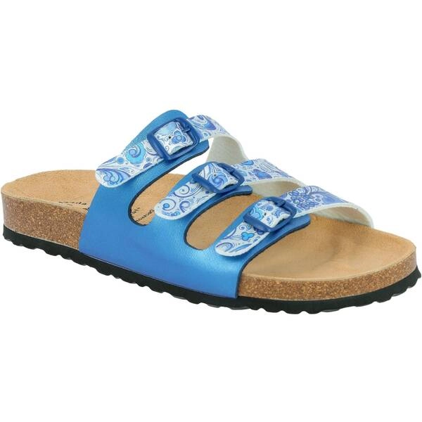 LICO work »560065« Sandale Bioline Pantolette Flower blau