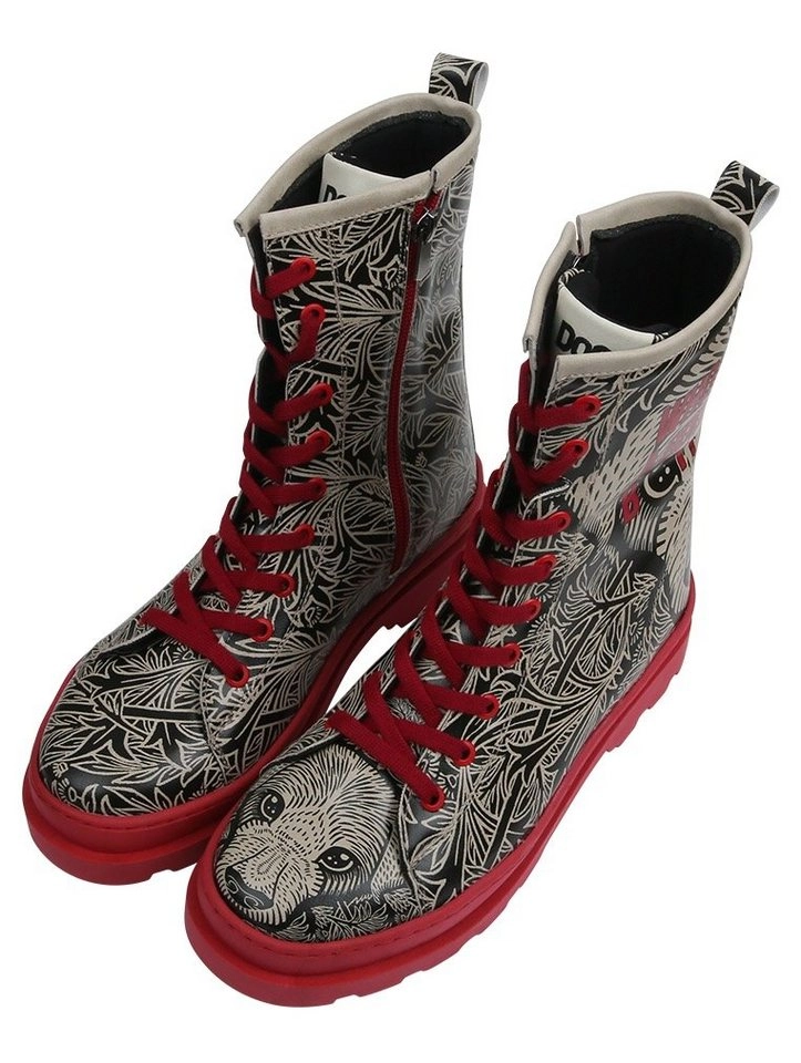 DOGO »Gisele Boots Good Boy« Schnürboots mit kontrastfarbiger Sohle