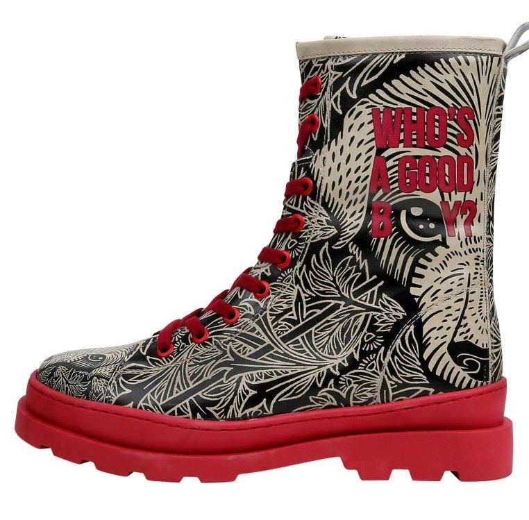 DOGO »Gisele Boots Good Boy« Schnürboots mit kontrastfarbiger Sohle